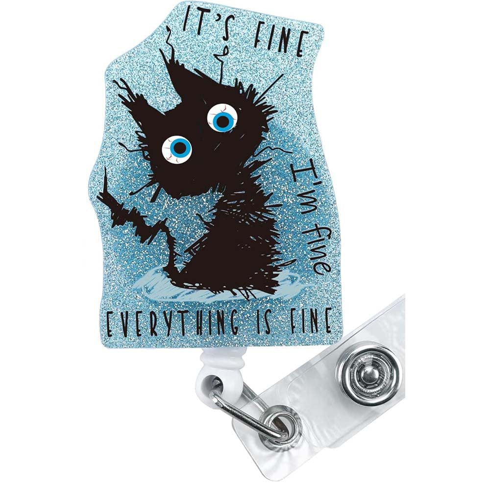 Minimalist Creative Coffee Cup Acrylic Retractable Badge Brooch