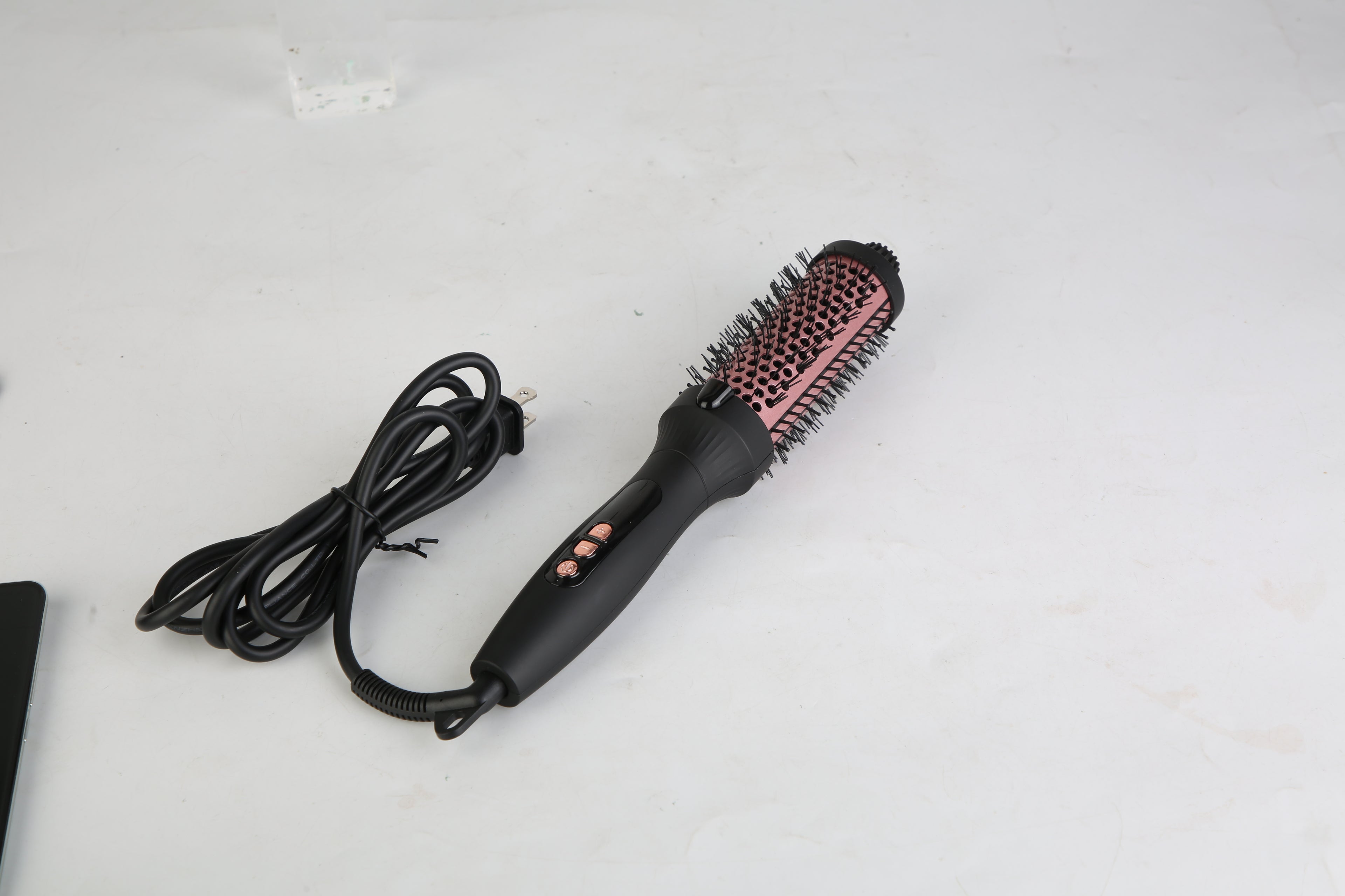 1Pc 3 In 1 Thermal Brush Hair Curler Brush Hair Curler Straightener With 10 Heating Levels 30S Fast Heating Fit For All Hair Types For Home Travel